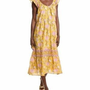 Velvet by Graham & Spencer Floral Yellow and Pink Women's Dress